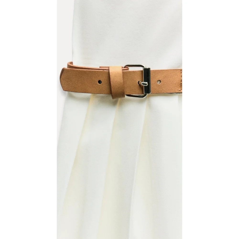 Zara Pleated  Dress White Size S and L